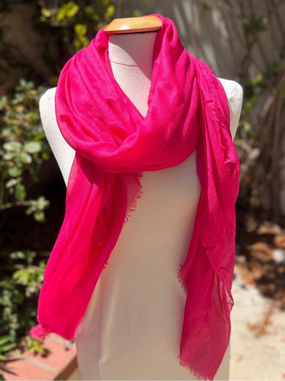 Bright Pink Lightweight Women's Scarf